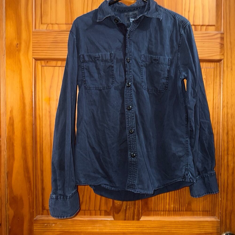 Converse Women's Dark Blue Button Down Shirt Size Small